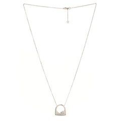 Fred Paris Success Heart Pendant Necklace 18k White Gold with Diamonds