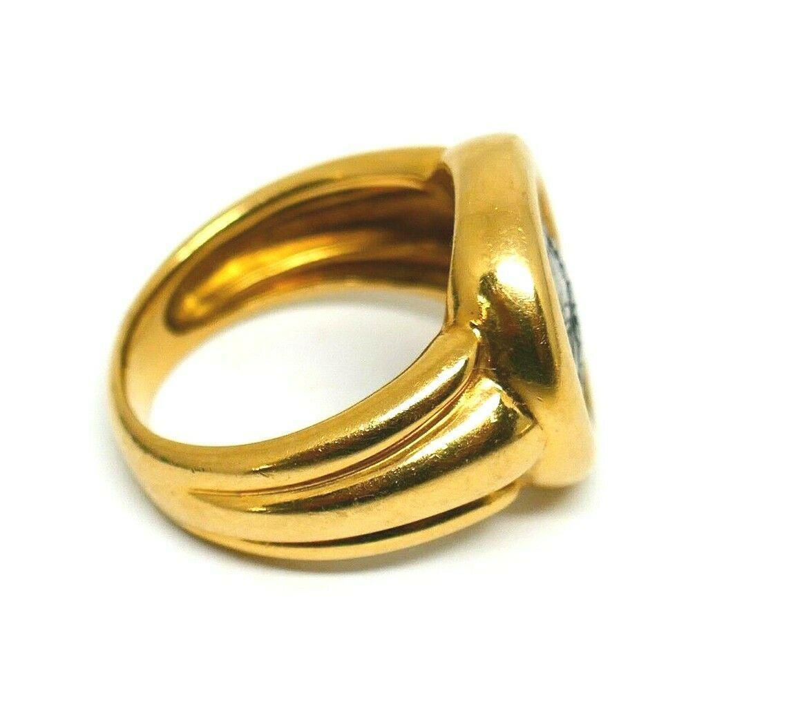 Fred Paris Vintage Yellow Gold Ancient Coin Ring 1