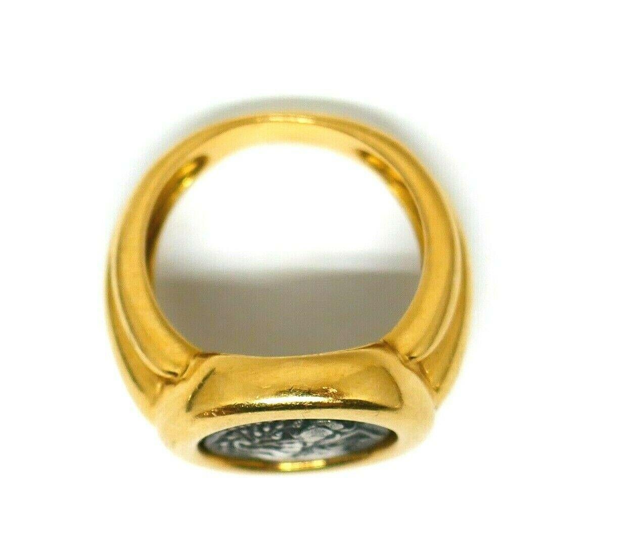 Fred Paris Vintage Yellow Gold Ancient Coin Ring 2