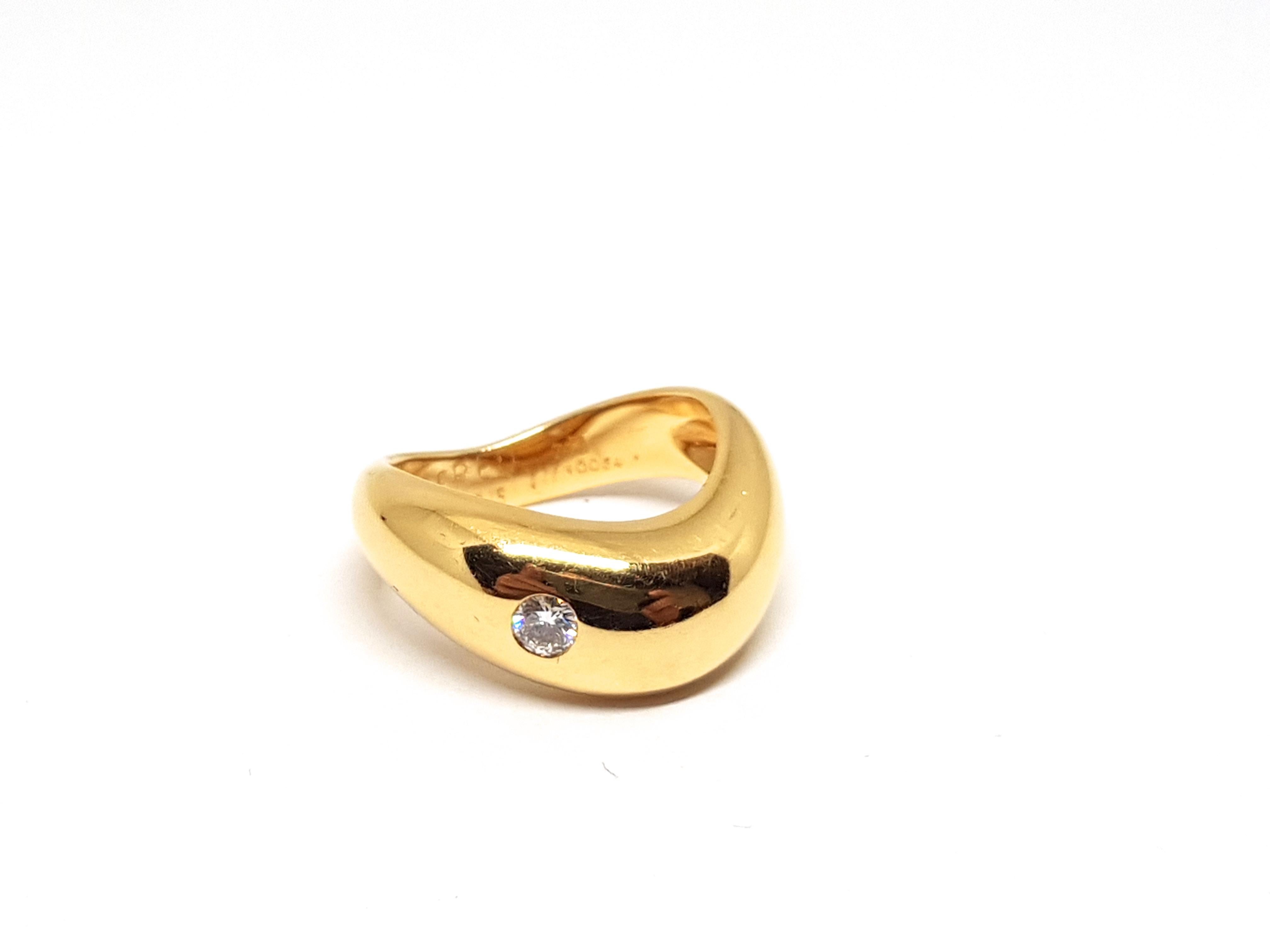 Round Cut Fred Paris Yellow Gold Diamond Ring