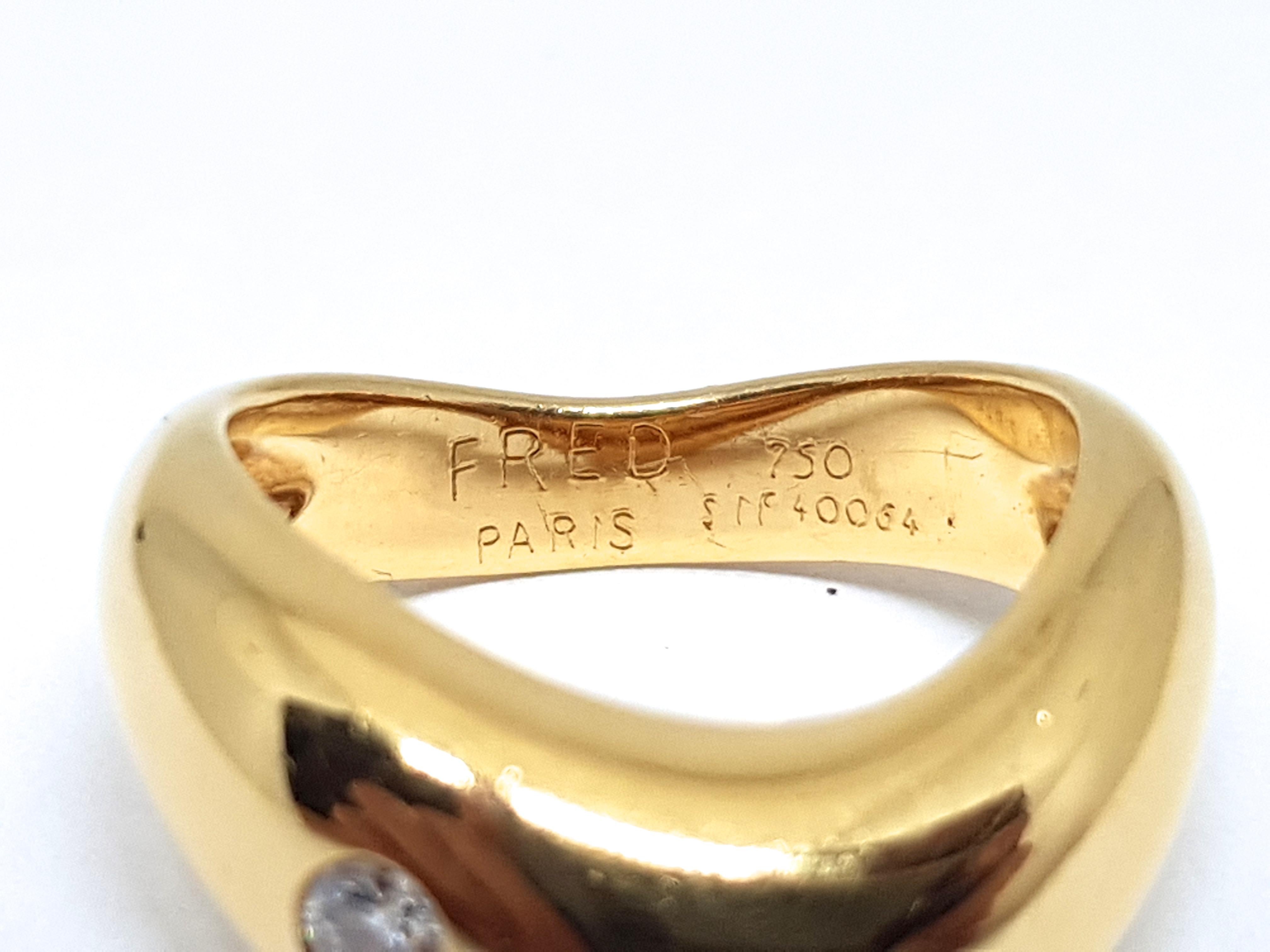 Women's Fred Paris Yellow Gold Diamond Ring