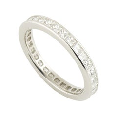 Fred Platinum Full Diamond Eternity Bridal Collection Ring 1.92 Carat