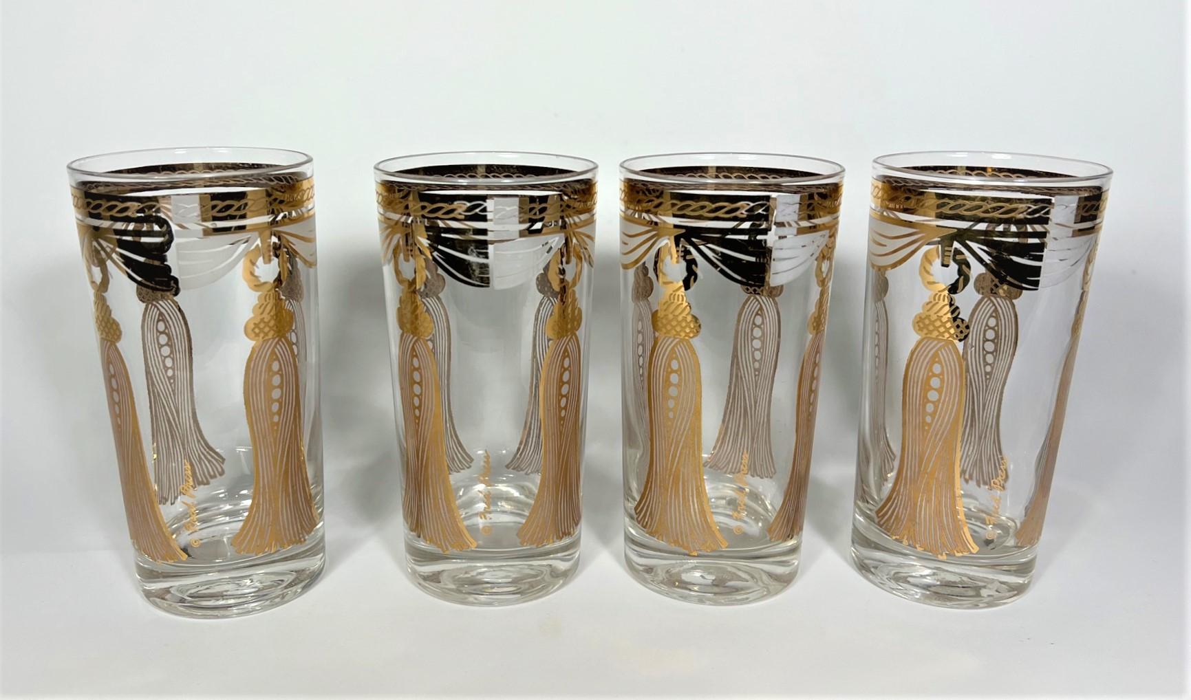 Fred Press 22K Gold Glassware Barware Mid Century 1960s 6