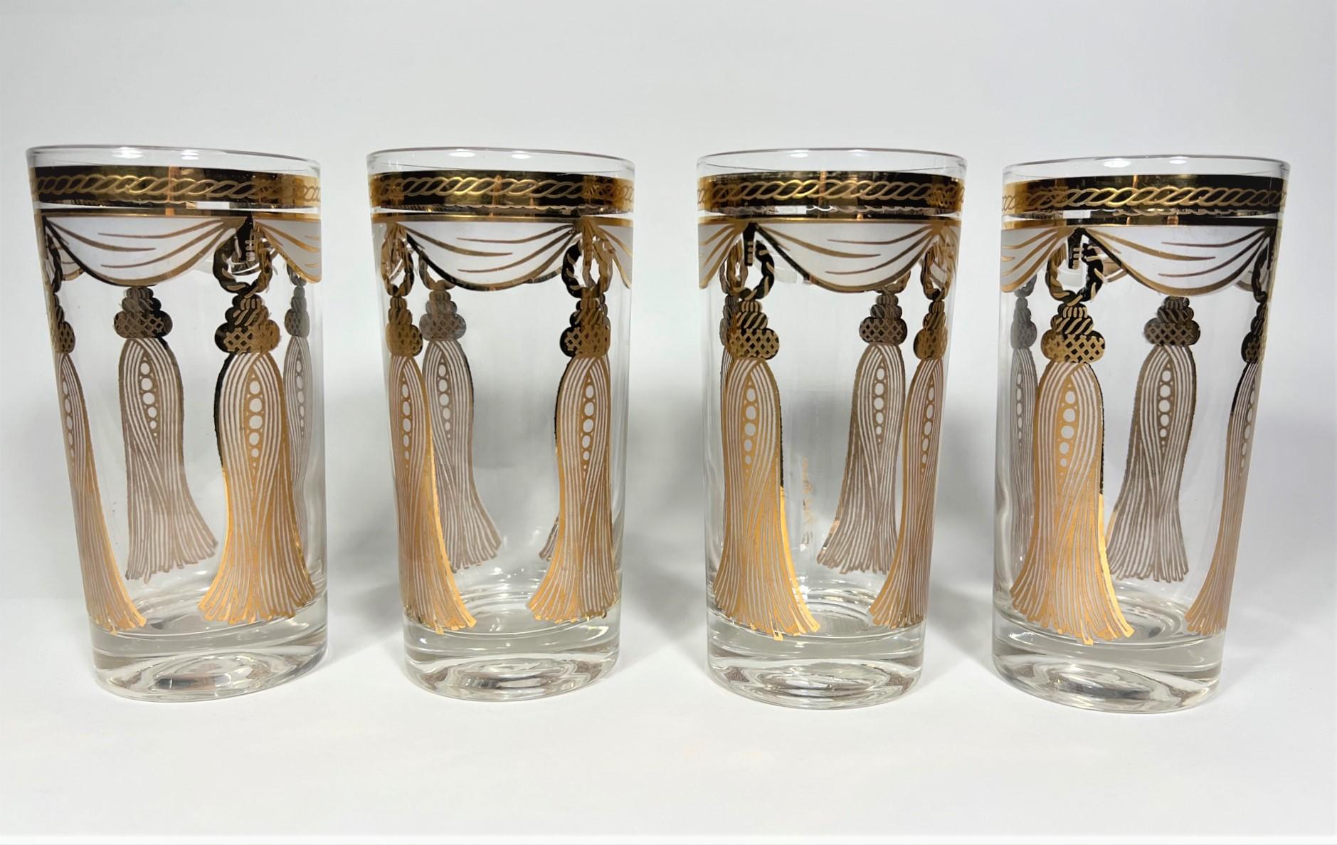 Fred Press 22K Gold Glassware Barware Mid Century 1960s 7