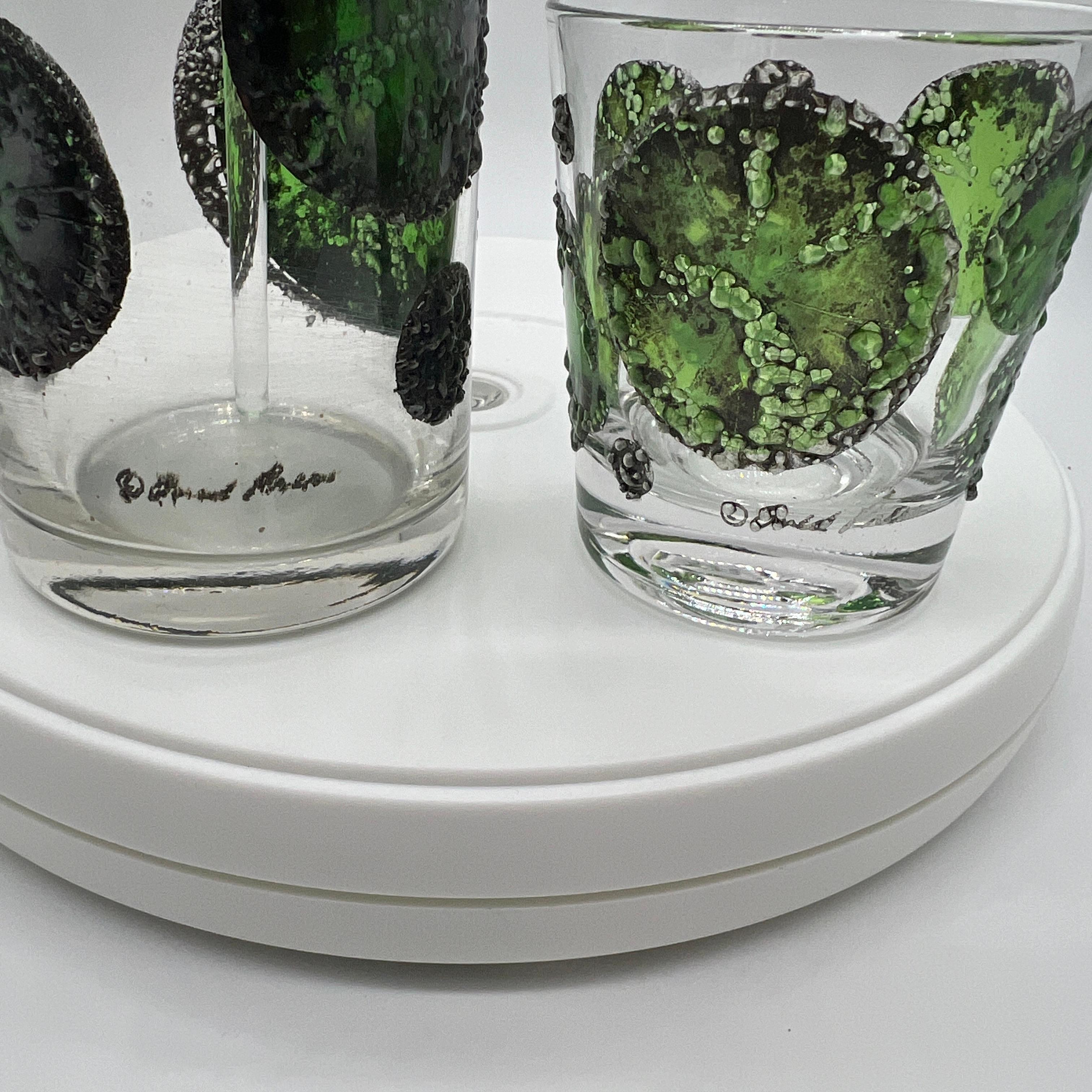 Fred Press Lime Slices Cocktail Pitcher and Rocks Glasses For Sale 4