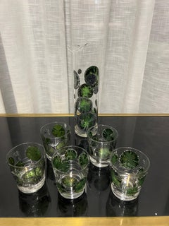 Fred Press Lime Slices Cocktail Pitcher and Rocks Glasses