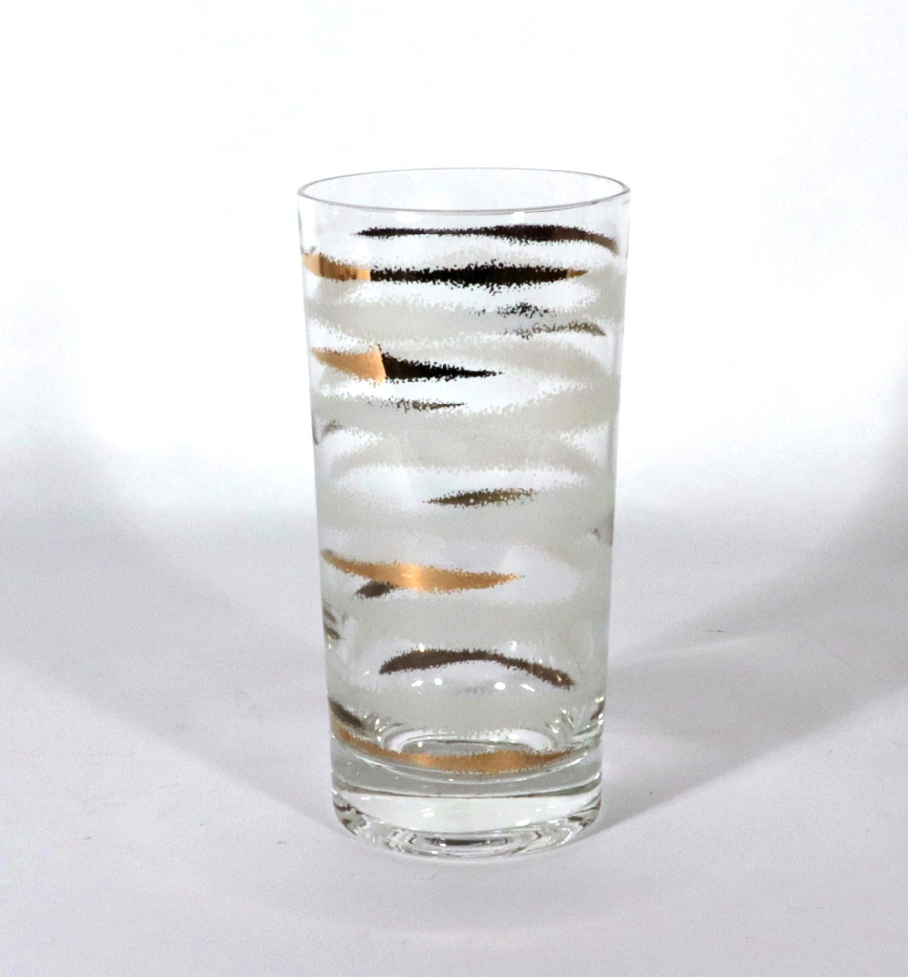American Fred Press Vintage Glasses-Set of Eight For Sale