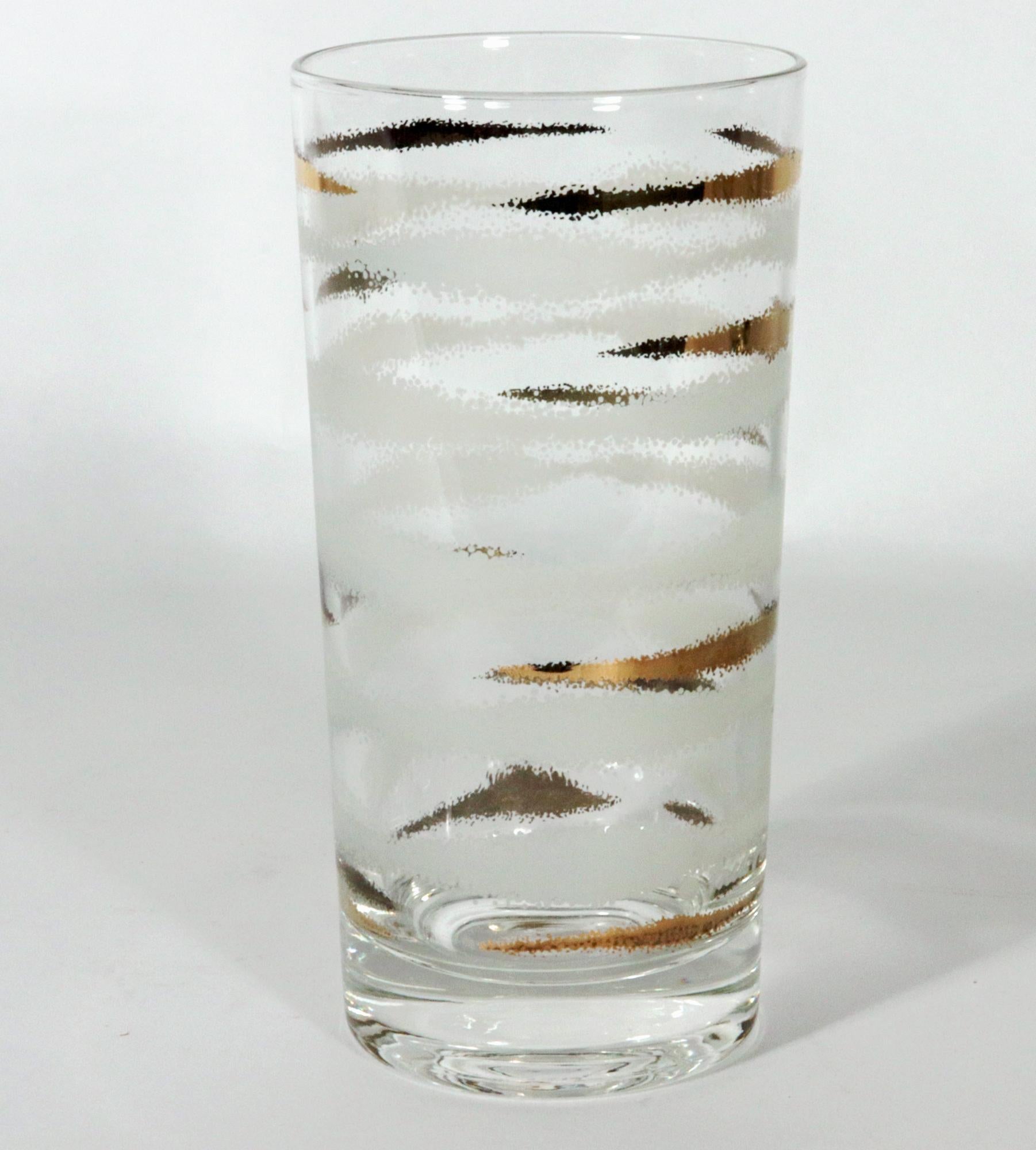 Fred Press Vintage Glasses-Set of Eight In Good Condition For Sale In Downingtown, PA