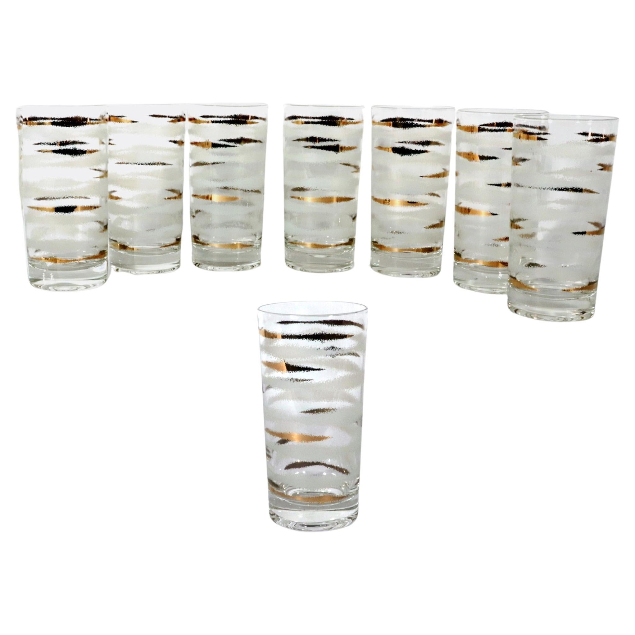 Fred Press - Ensemble de huit verres vintage