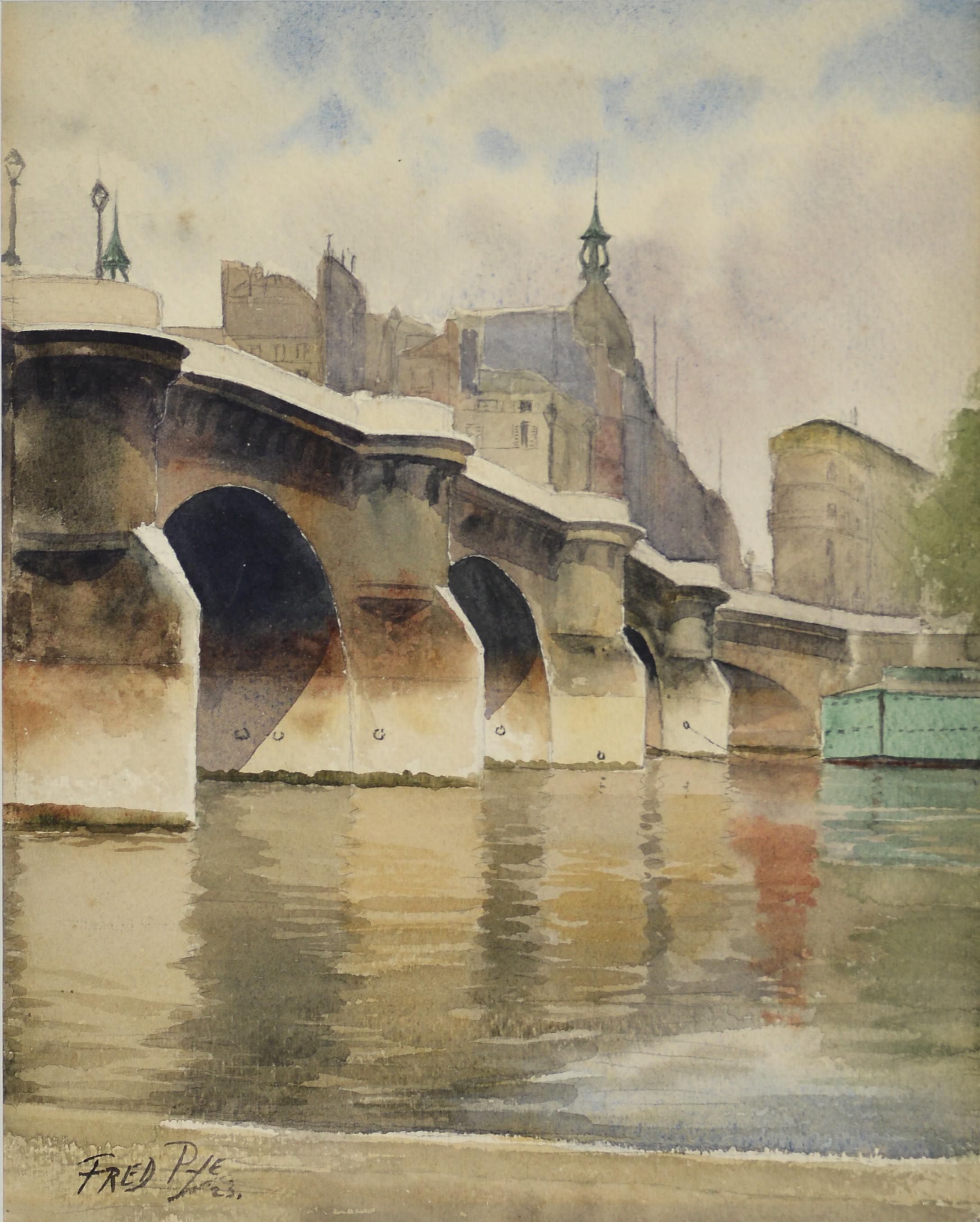 Bridge Scene - Painting by Fred Pye