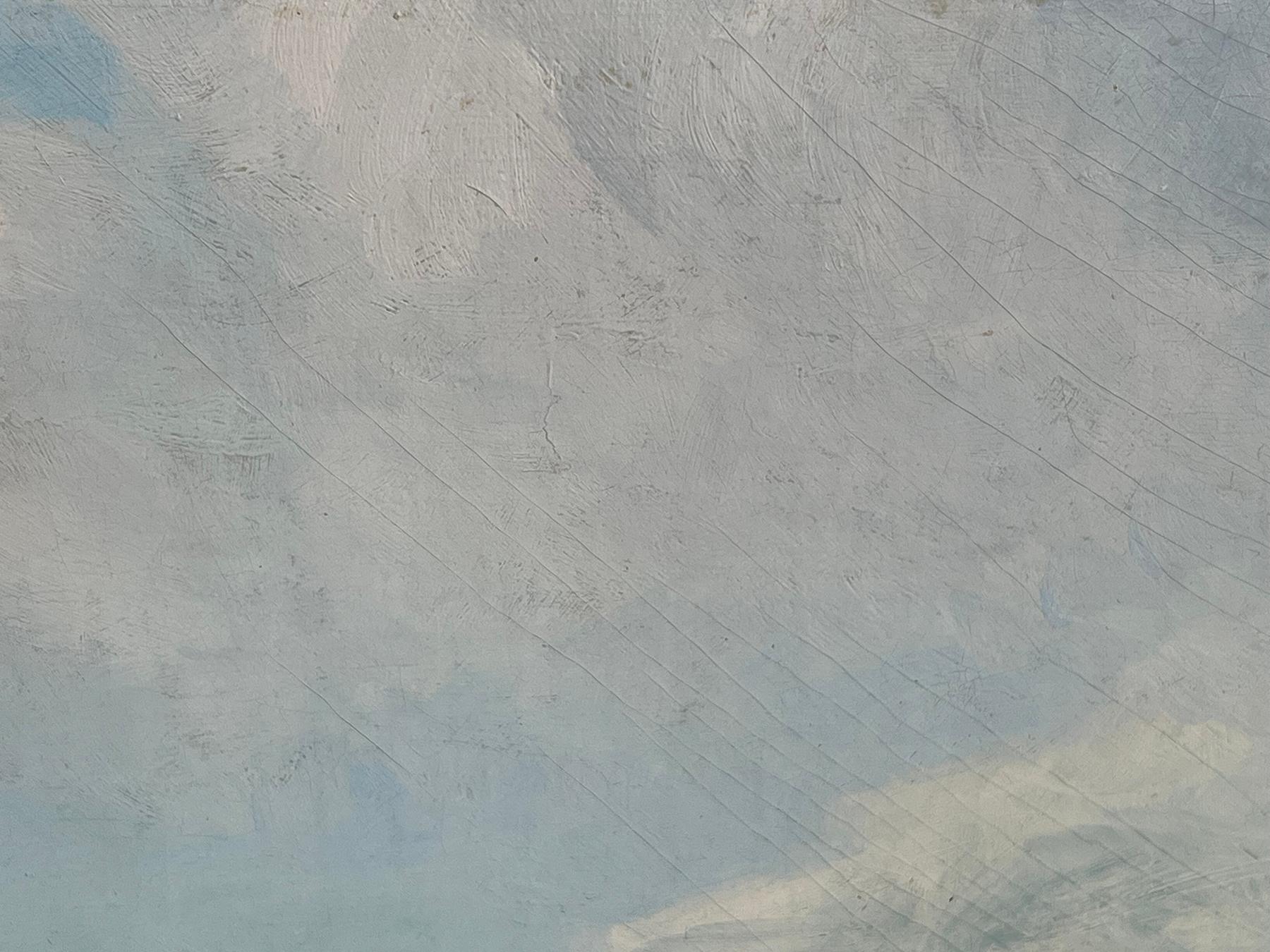 Peinture signée de Fred Pye représentant un paysage marin rocheux, Maine ; huile sur toile en vente 1
