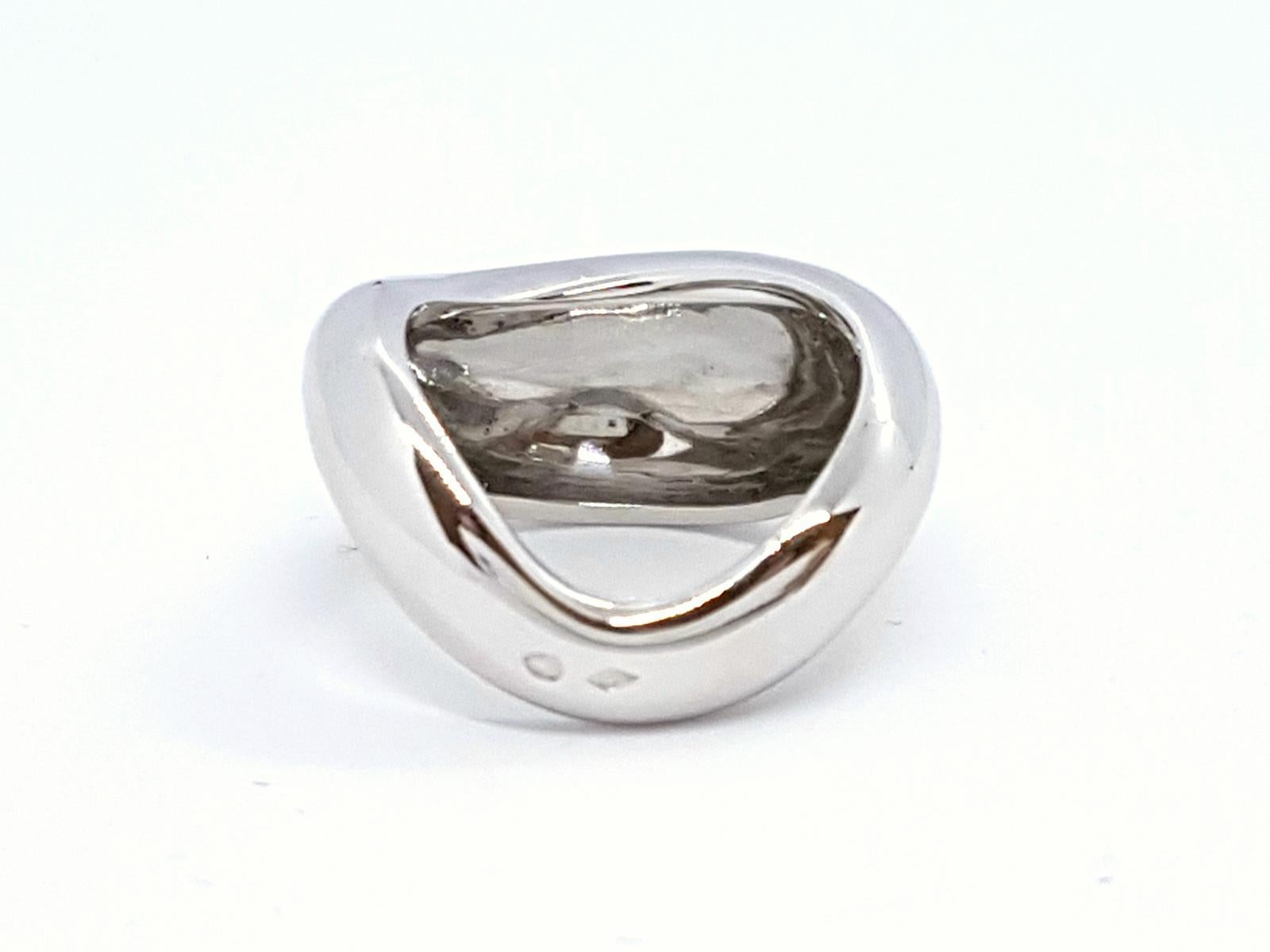 Fred Ring Mouvementé White Gold In Excellent Condition For Sale In PARIS, FR