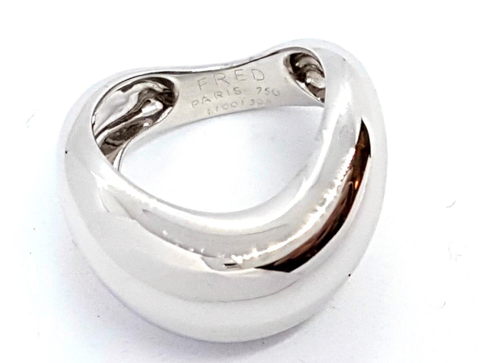 Women's Fred Ring Mouvementé White Gold For Sale