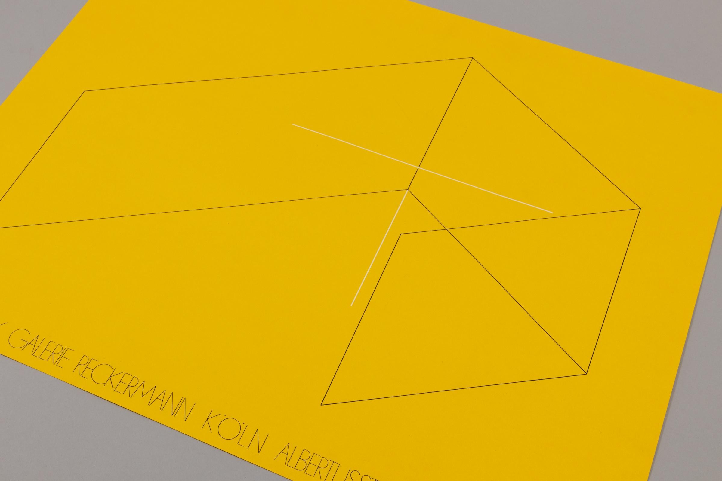 Fred Sandback, Cartel original de exposición de 1971, Minimalismo en venta 1