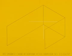 Fred Sandback, Cartel original de exposición de 1971, Minimalismo