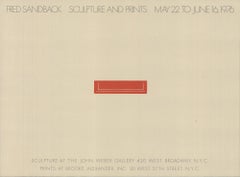 Fred Sandback  Lithographie „Skulptur und Drucke“ Lithographie 