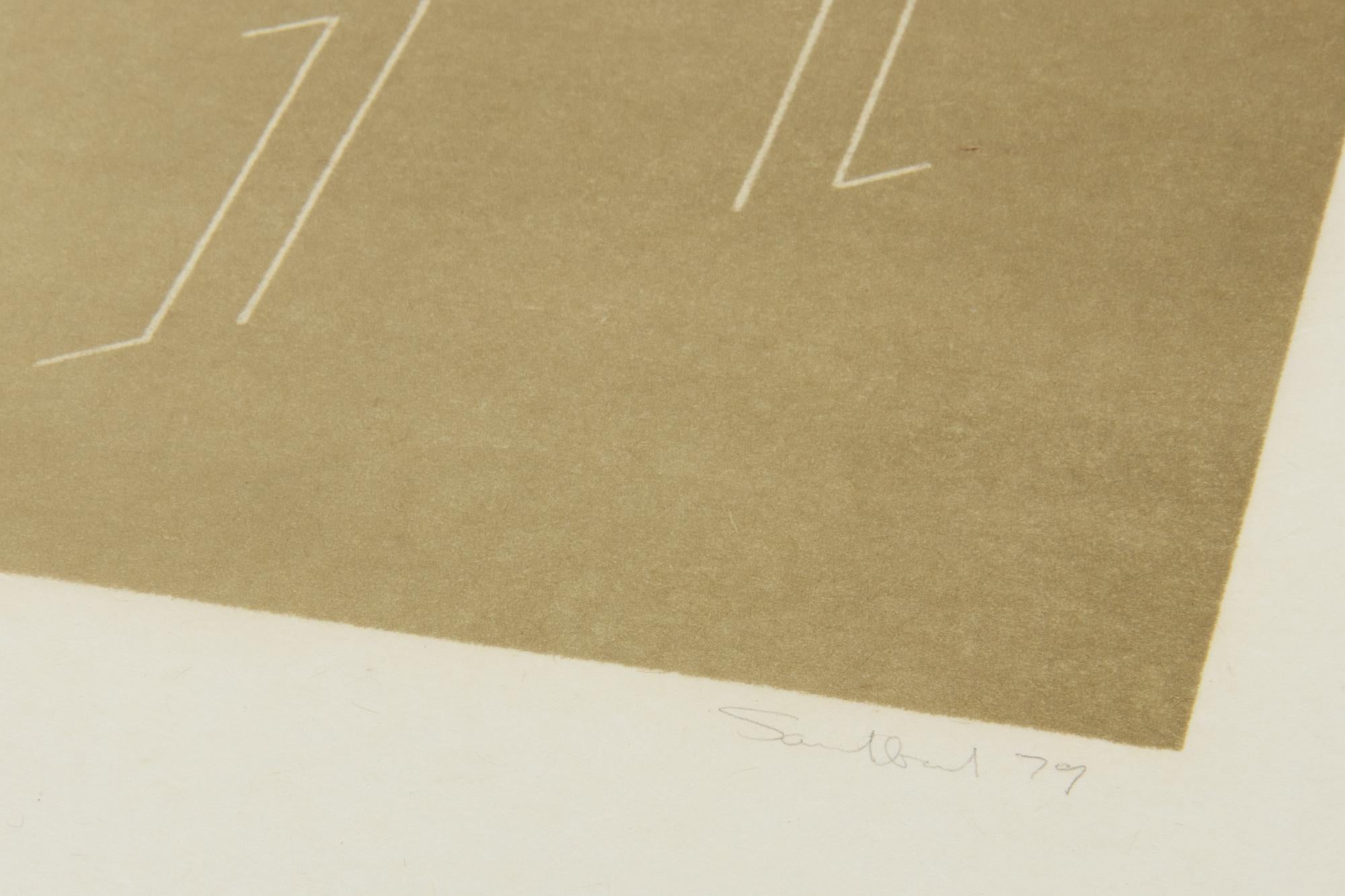 Fred Sandback, Senza titolo (1979.03): Litografia firmata, Stampa astratta, Minimalismo in vendita 2