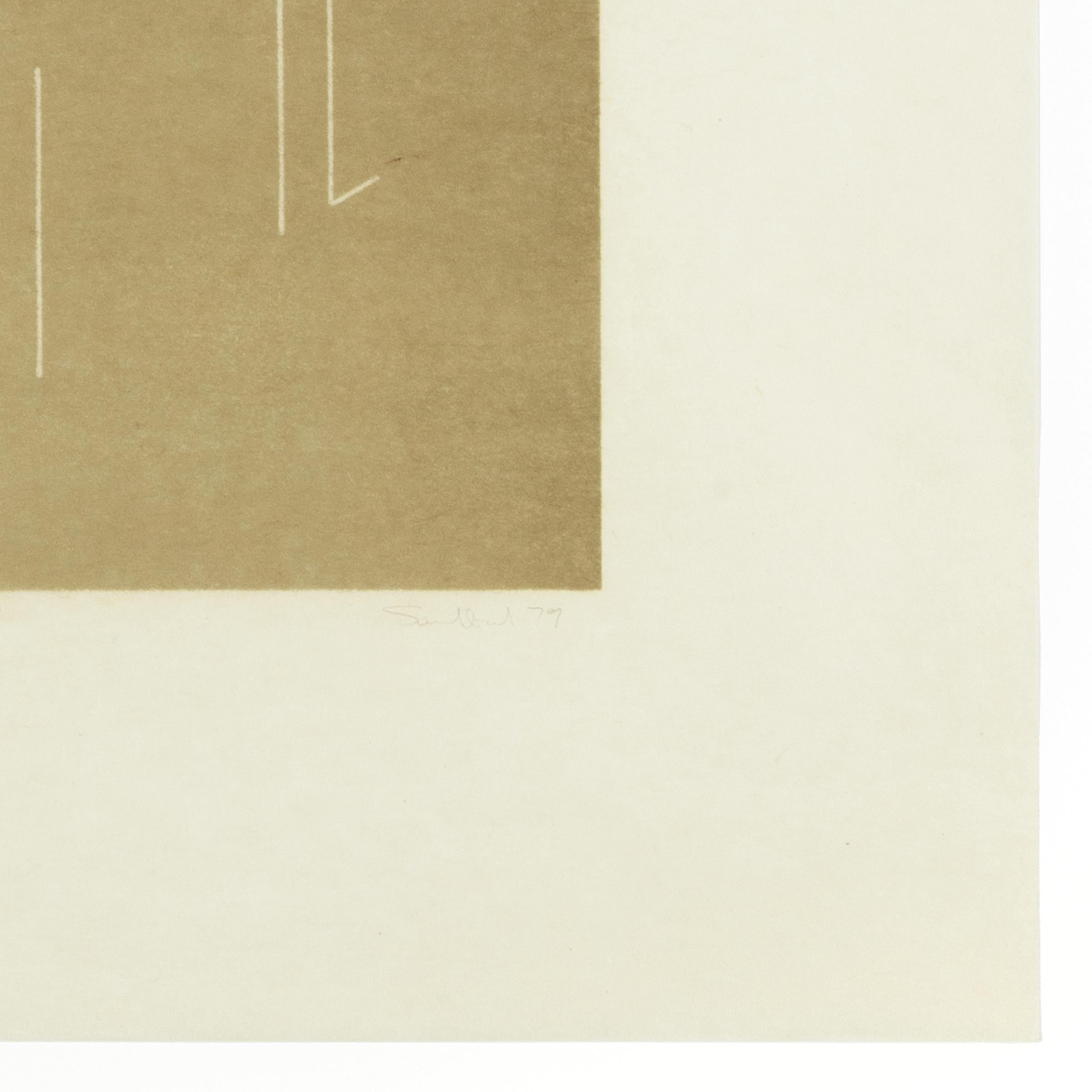 Fred Sandback, Senza titolo (1979.03): Litografia firmata, Stampa astratta, Minimalismo in vendita 4