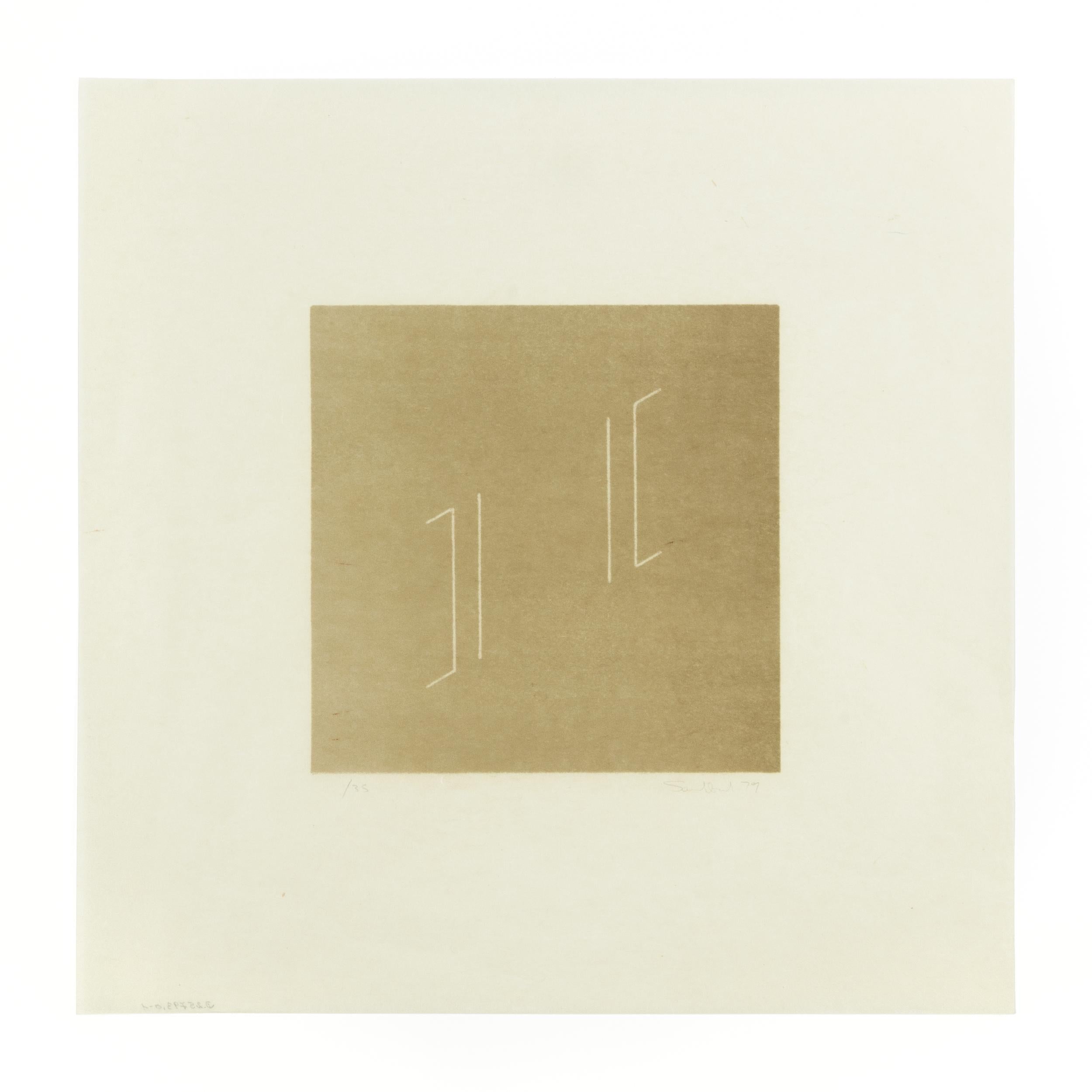 Fred Sandback, Untitled (1979.03): Signed Lithograph, Abstract Print, Minimalism
