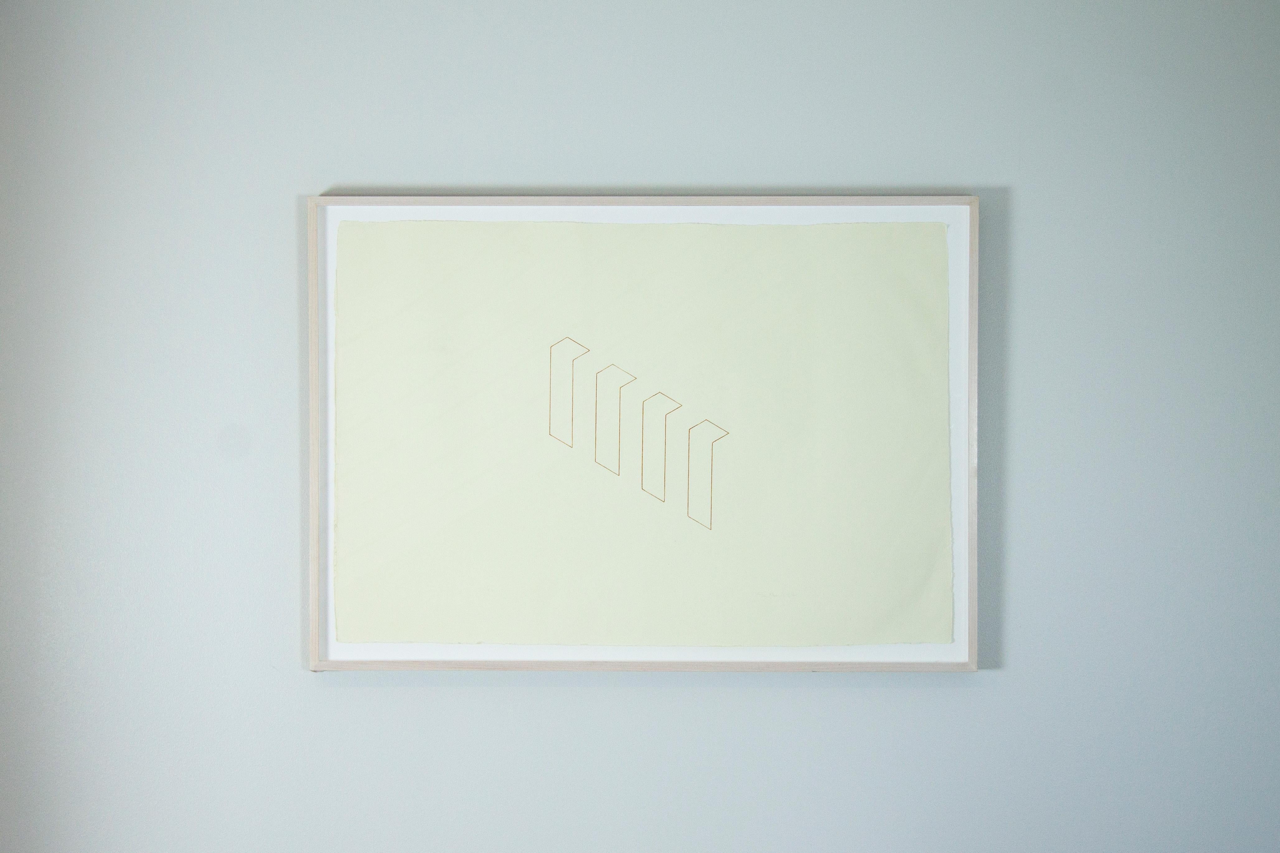 Untitled lithograph by Fred Sandback printed in brown, 1984, on Japan paper, signed, dated and numbered 15/20 in pencil, published by Edition Fred Jahn, Munich, with full margins, framed.

Artist: Fred Sandback

Year: 1984

Origin: USA

Style: Mid