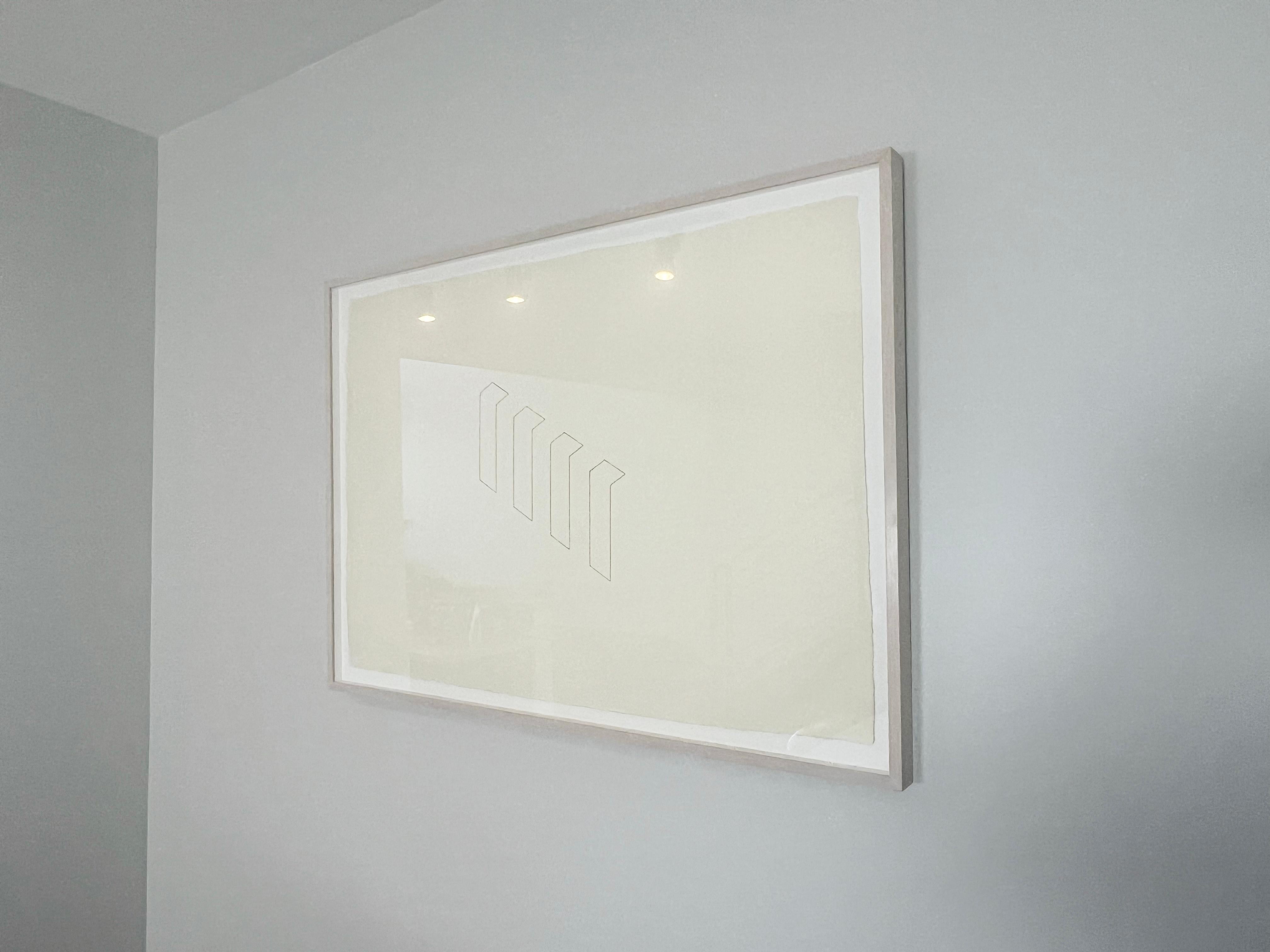 Minimalist Fred Sandback Limited Edition Framed Lithograph 1984 For Sale