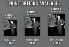 Frank Lloyd Wright with Chalkboard Globe Photos Fine Art Print