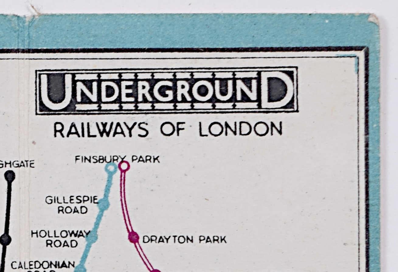 Londoner U-Bahn-Taschenkarte Fred Stingemore vor Harry Beck, Januar 1927 im Angebot 3