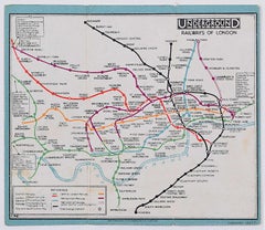 January 1927 London Underground Pocket Map Fred Stingemore pre Harry Beck