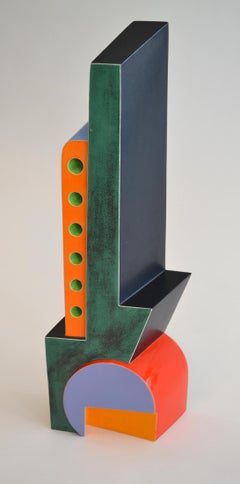 Fred Stodder Modern Skyscraper Ceramic Sculpture, 1990
