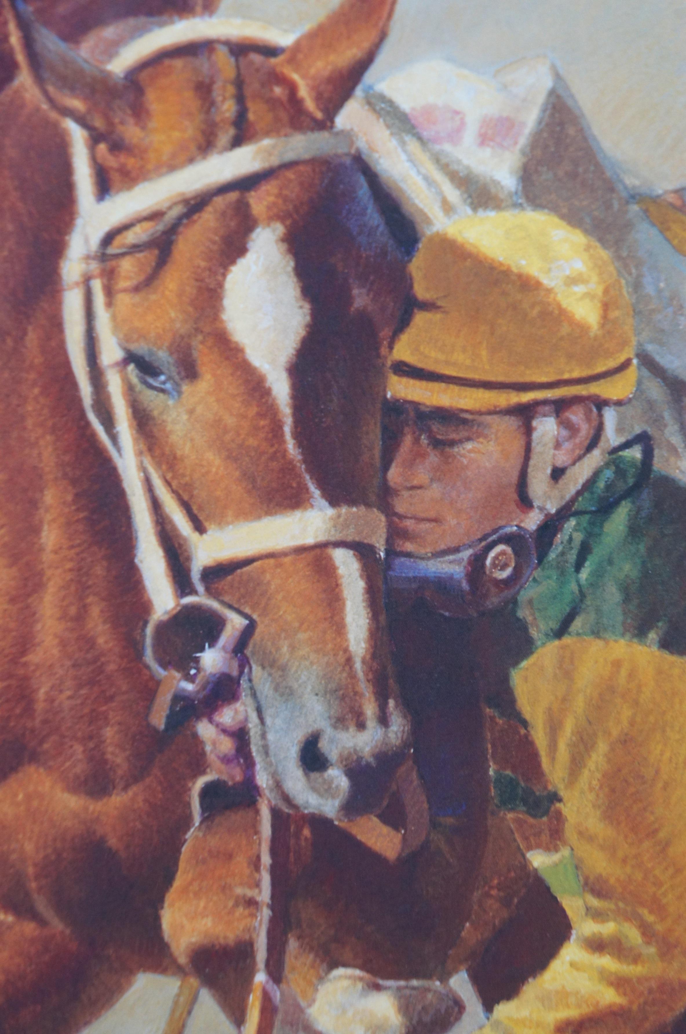Fred Stone 1999 Belmont Horse Race Equestrian Jockey Lithograph Print 33