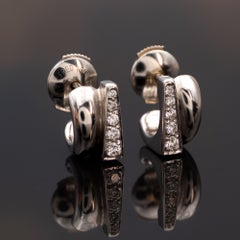 Boucles d'oreilles Fred Success en or blanc 18 carats et argent, serties de diamants