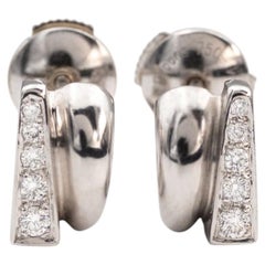 Boucles d'oreilles Fred Success en or blanc 18 carats et argent, serties de diamants