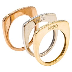 Fred Success Skinny Gold 18 Carat Diamond Ring