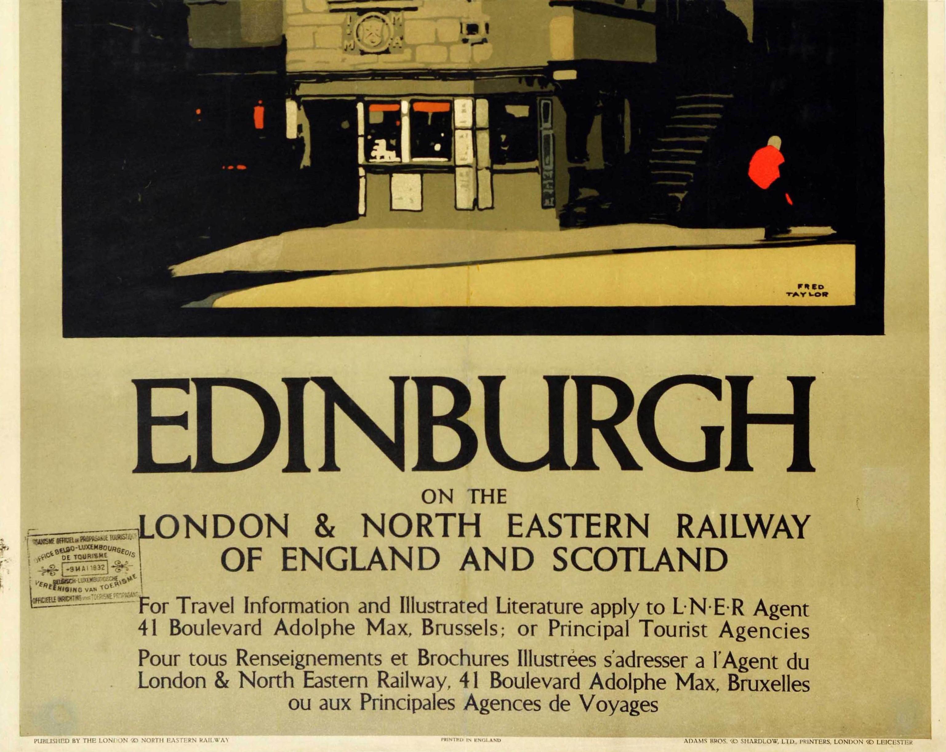 Poster originale d'epoca Edimburgo LNER Railway Travel Scozia John Knox House - Print Beige di Fred Taylor