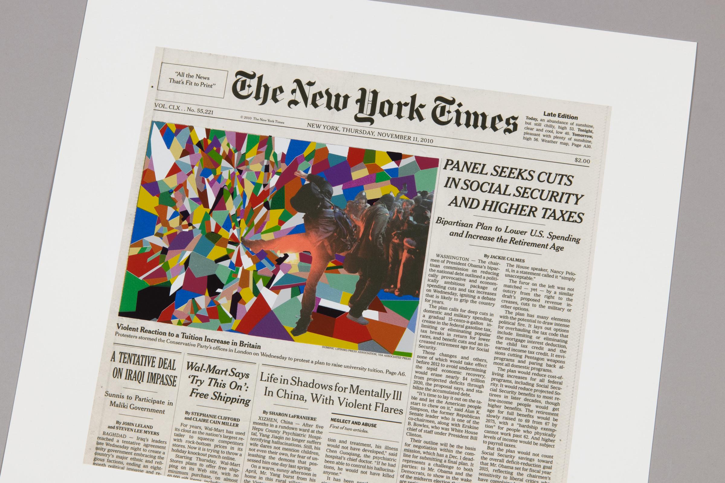 Fred Tomaselli, 11 de noviembre - Impresión firmada, Arte contemporáneo en venta 1