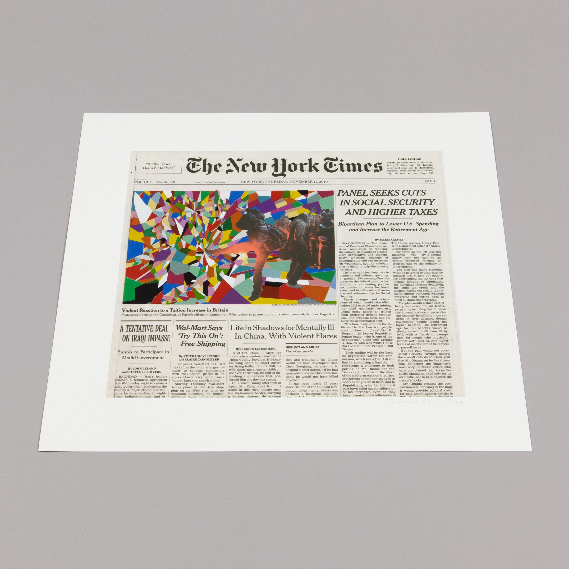 Fred Tomaselli, 11 de noviembre - Impresión firmada, Arte contemporáneo en venta 4