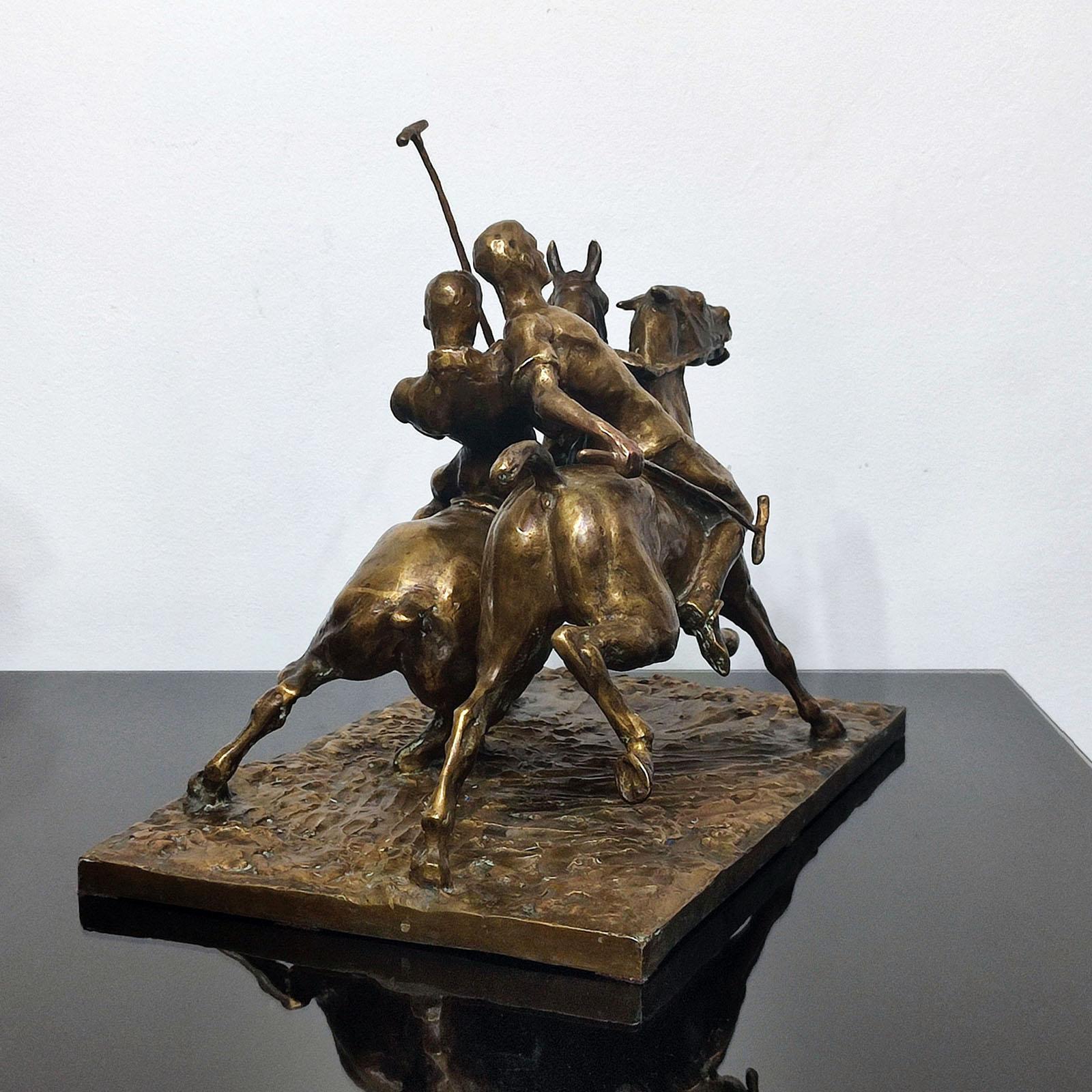 Fred Voelckerling-Bronze-Skulptur von „Polospielern“, 1919 im Angebot 1