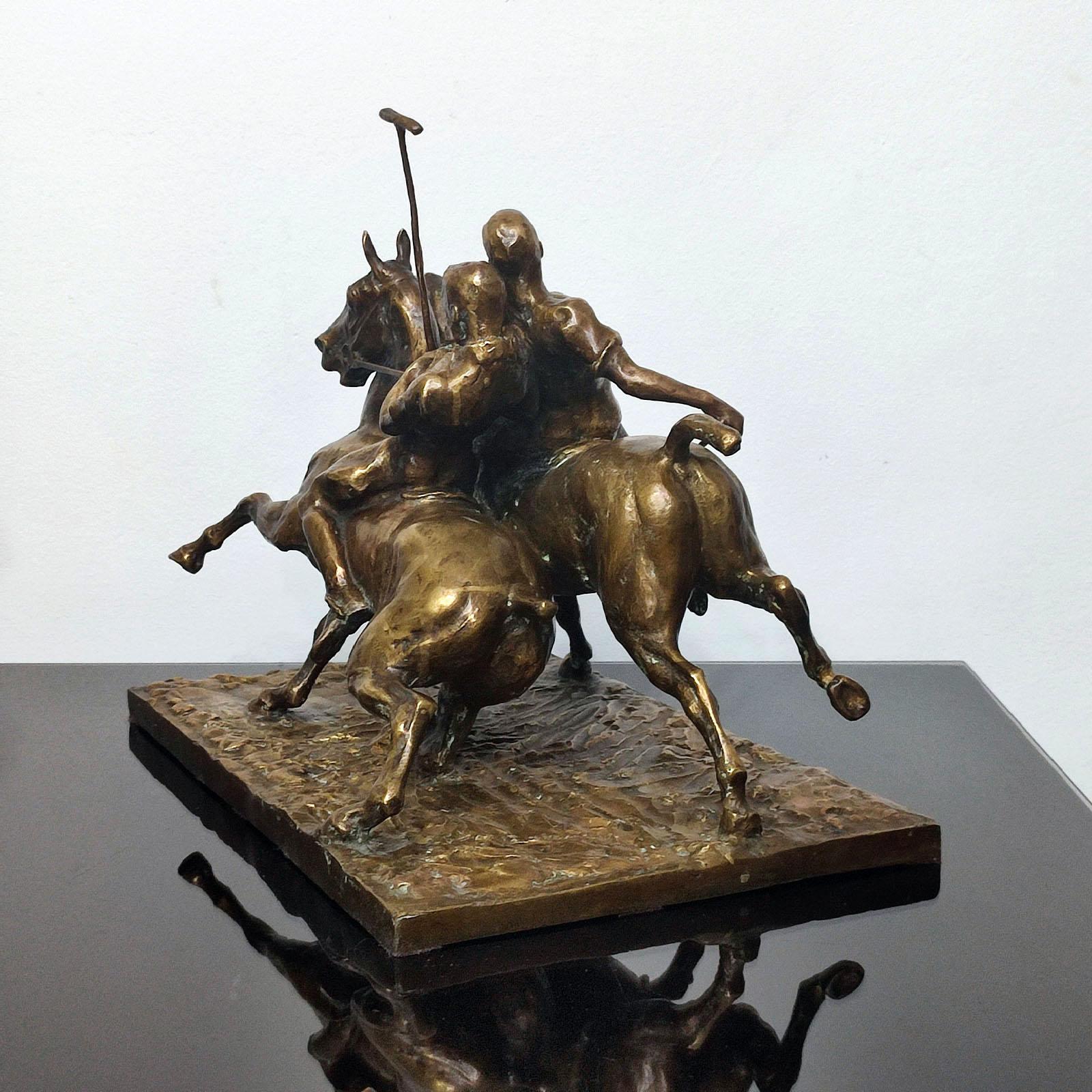 Fred Voelckerling-Bronze-Skulptur von „Polospielern“, 1919 im Angebot 2