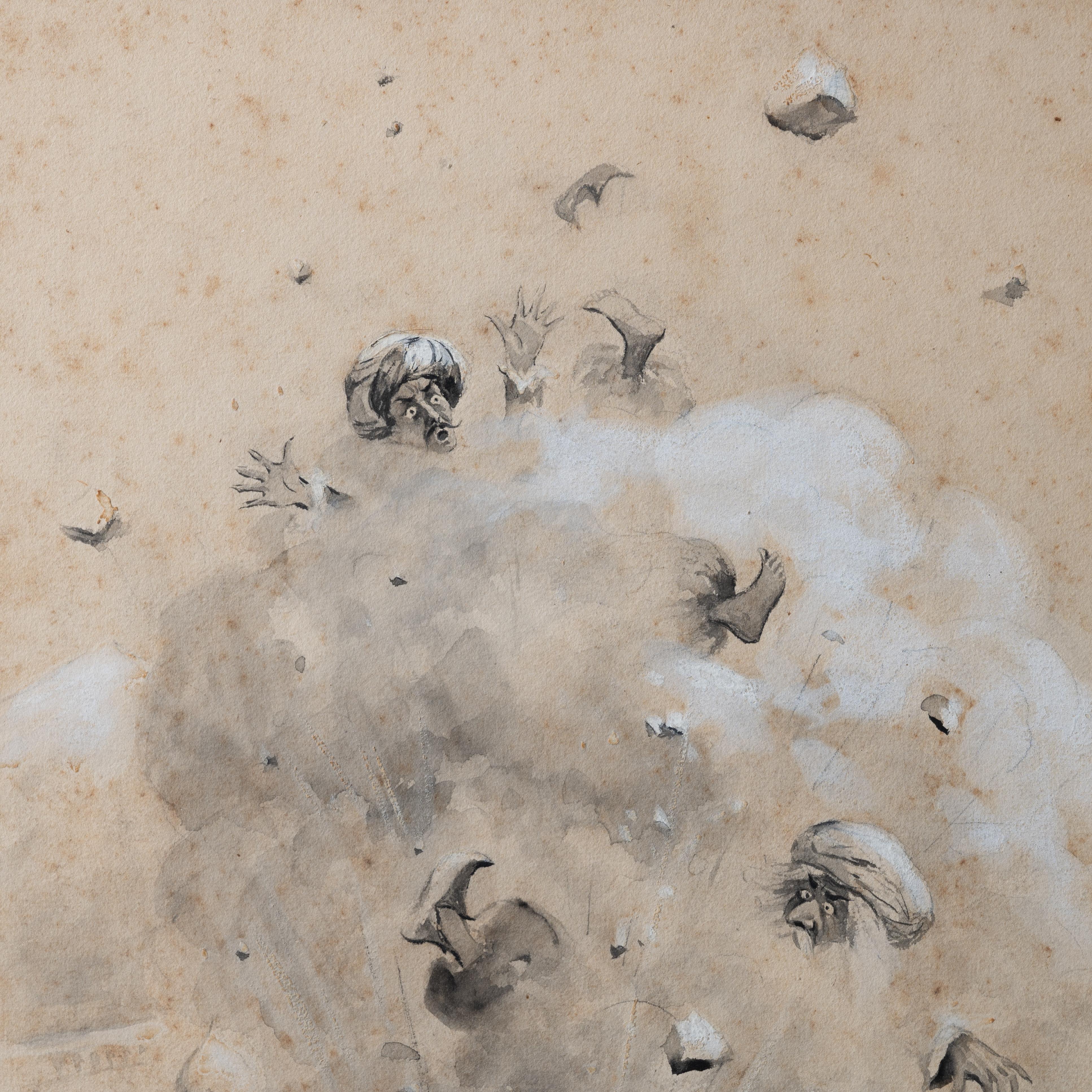 Fred W. Rose Illustration, c.1890 In Fair Condition For Sale In Savannah, GA