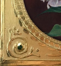 "Angel's Trumpet Icon" (2020) By Fred Wessel, Egg Tempera on Gold Leaf Painting