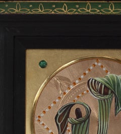 "Jack-in-the-Pulpit" (2024) par Fred Wessel, peinture Tempera d'œuf sur feuille d'or