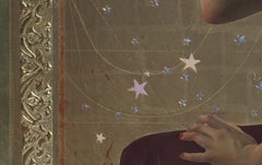 „The Constellation Crater“ (2019) von Fred Wessel, Eitempera/Gemälde mit Blattgold