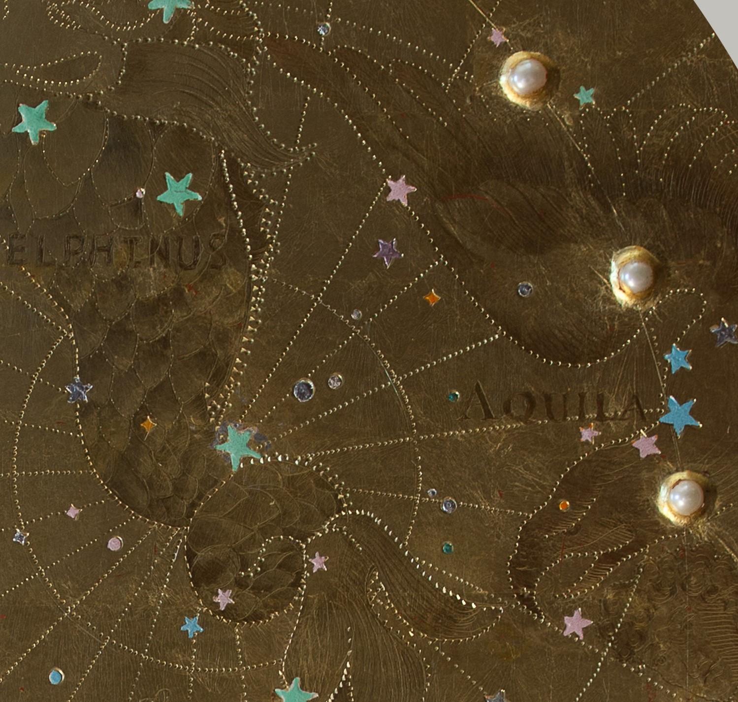 „The Constellation Delphinus“ (2020) von Fred Wessel, Eitempera-Gemälde im Angebot 1