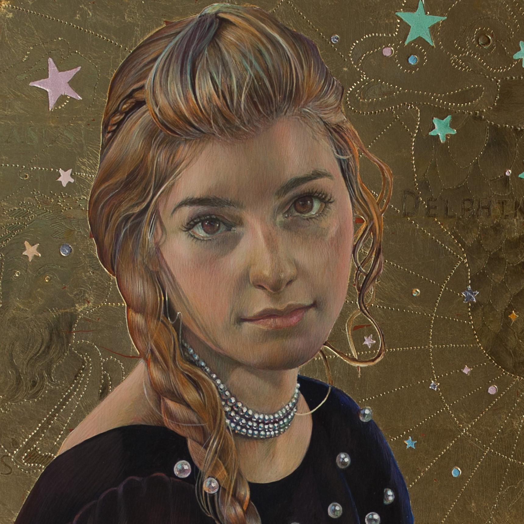 „The Constellation Delphinus“ (2020) von Fred Wessel, Eitempera-Gemälde im Angebot 3