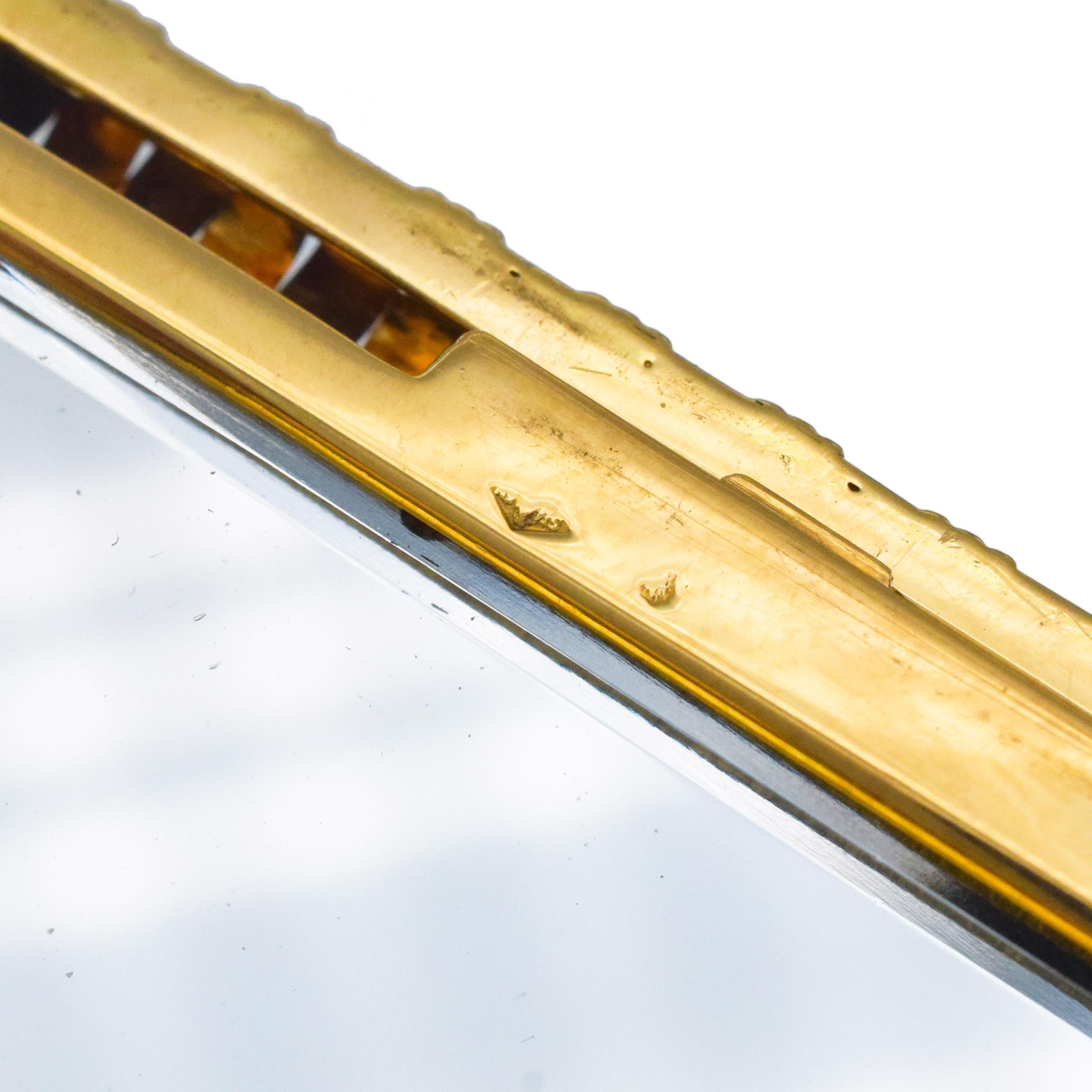 Fred Woven 18k Yellow Gold Powder Case With Sapphire Thumb piece. For Sale 8