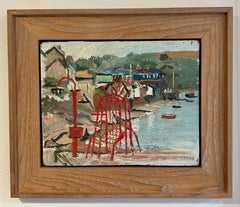 Fred Yates (British 1922-2008), Cornish Seaside scene, oil on board