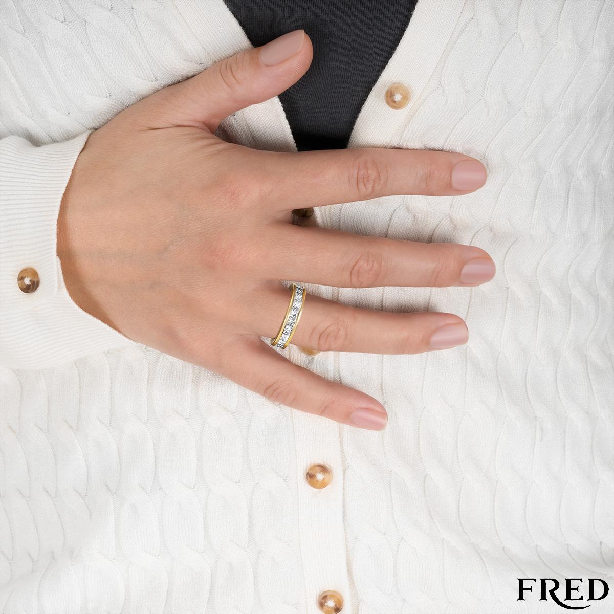 Fred Yellow Gold Diamond Eternity Ring For Sale 1