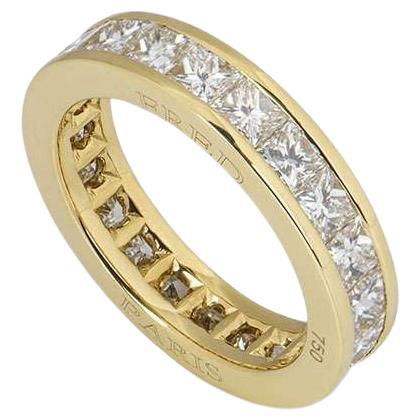 Fred Yellow Gold Diamond Eternity Ring For Sale