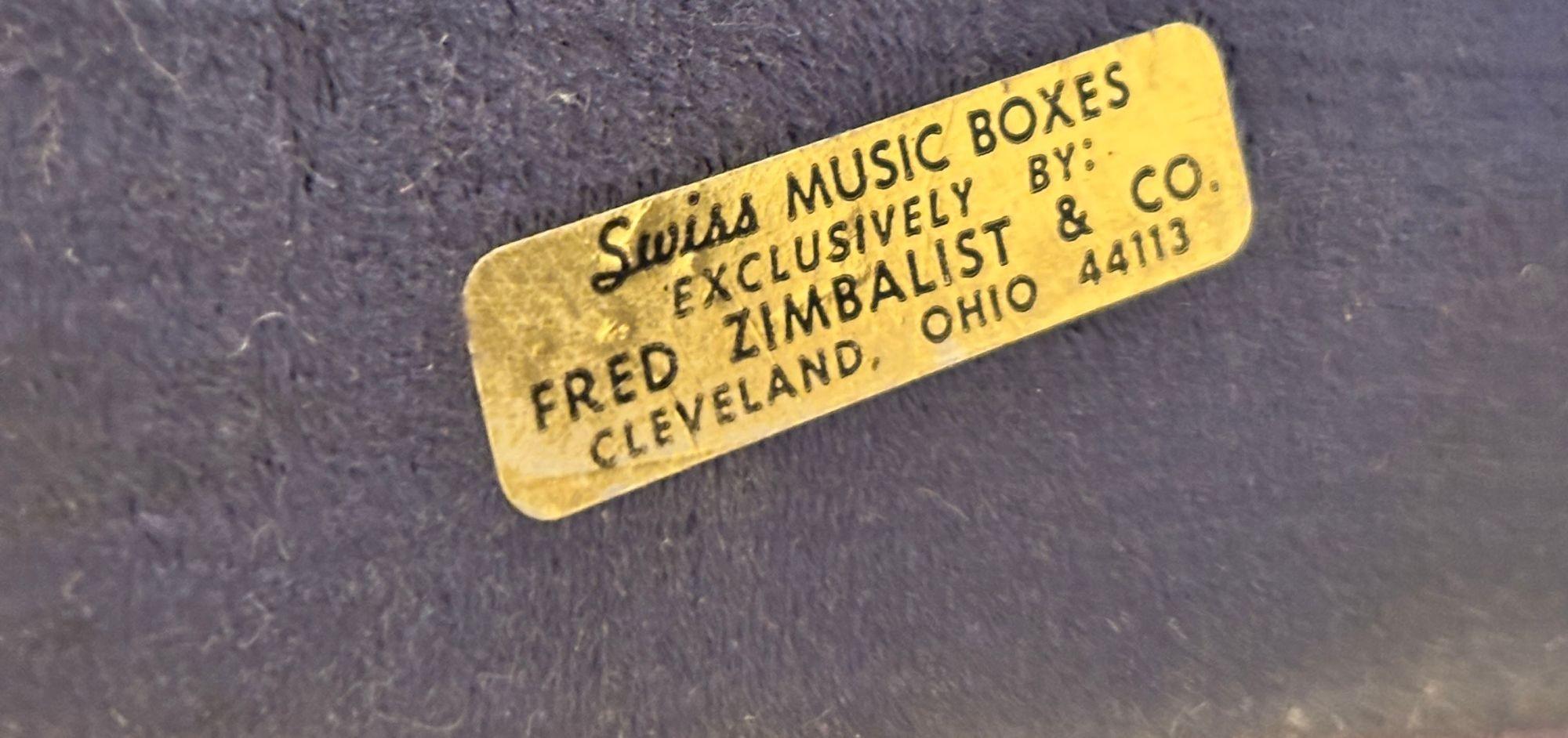 Fred Zimbalist Taj Mahal Music Box Swiss Thorens Movement Circa 1930 Number 29 For Sale 6