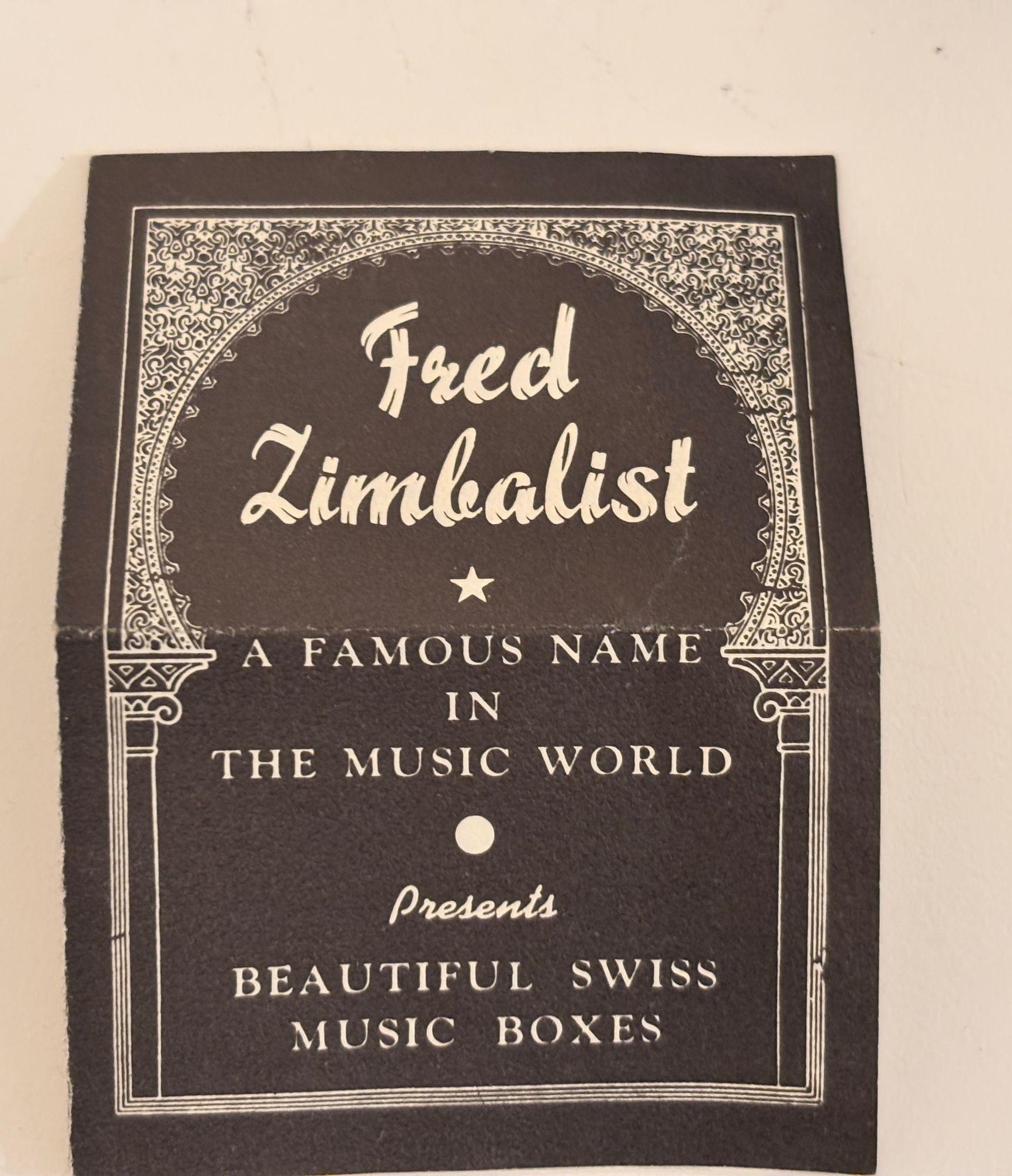 Fred Zimbalist Taj Mahal Music Box Swiss Thorens Movement Circa 1930 Number 29 For Sale 10